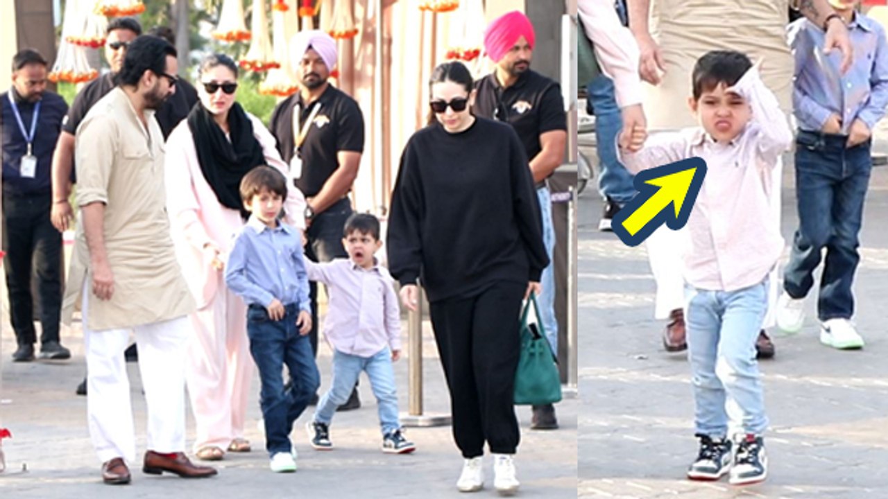 Kareena Kapoor With Family Leaving Jamnagar, Son Jeh Makes Funny Face FULL VIDEO | Boldsky