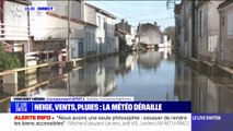 Pour la troisième fois depuis le début de l'hiver, la ville de Saintes (Charente-Maritime) est envahie par les eaux