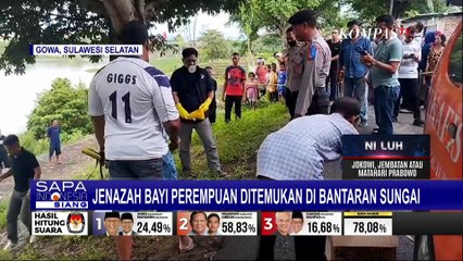 Jenazah Bayi Perempuan Ditemukan pada Bantaran Sungai Jeneberang di Gowa Sulsel!