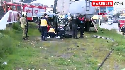 Ataşehir'de akaryakıt tankerinde çıkan yangında 4 kişi yaralandı