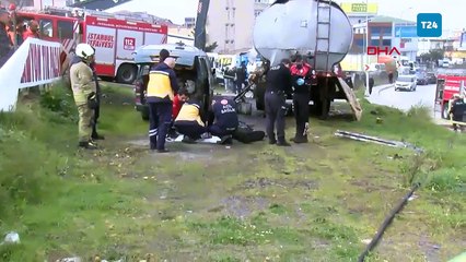 Ataşehir'de yakıt tankerinde patlama