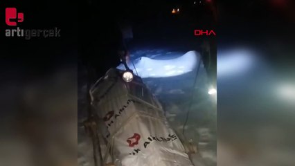 Kar yolu kapadı, cenaze kızakla taşındı