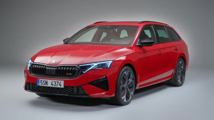 The new Skoda Octavia vRS Design Preview in Velvet Red
