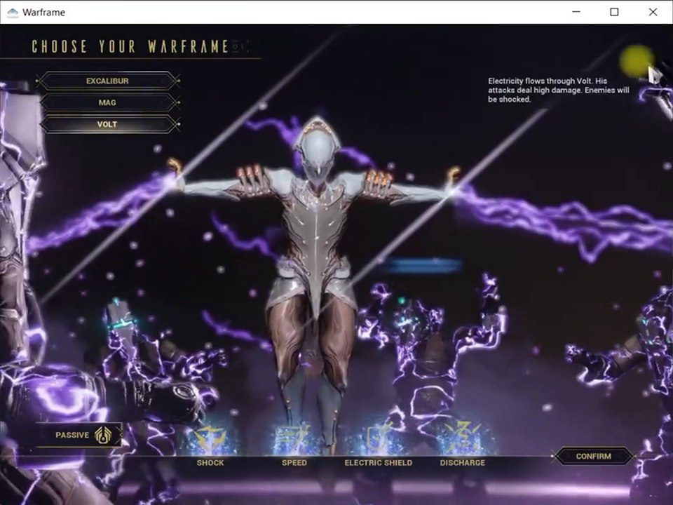 Warframe character selection and builds