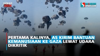 Pertama Kalinya, AS Kirim Bantuan Kemanusiaan ke Gaza Lewat Udara Dikritik