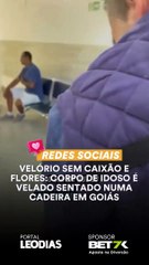 Corpo de idoso é velado sentado numa cadeira