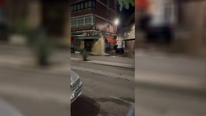 Un Géiser en la Avenida Lope de Vega de Medina del Campo