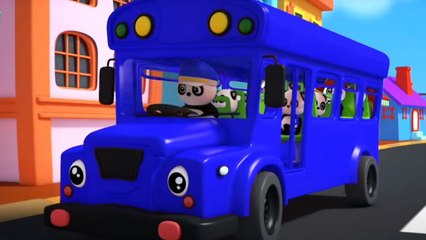 Wheels On The Bus Song, Fun Adventure with Panda and Kids Rhymes