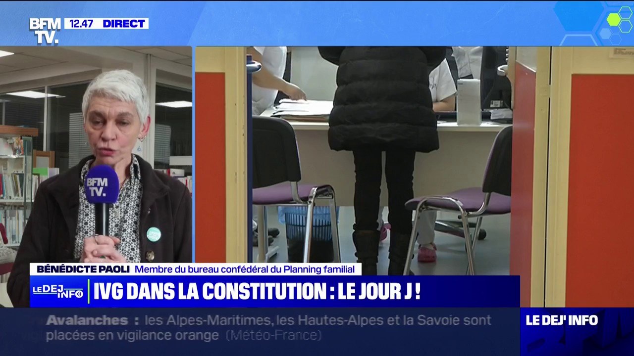 Bénédicte Paoli (membre du bureau confédéral du Planning familial), sur l'IVG dans la Constitution: "Actuellement, l'IVG n'est pas menacé, mais on sent des attaques régulières contre ce droit"