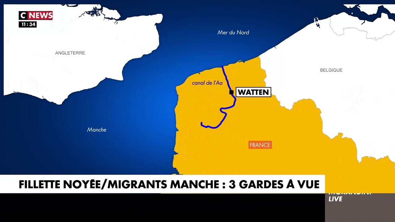 Nord: Trois hommes en garde à vue, au lendemain du naufrage d'une petite embarcation chargée de migrants dans le canal de l'Aa, qui a coûté la vie à une fillette de sept ans, indique le parquet de Dunkerque