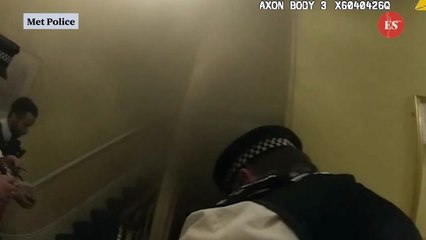 Bodycam footage shows officers at the scene of the fire in South Kensington
