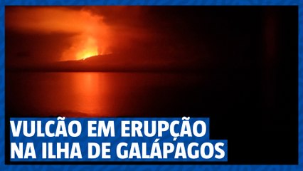 Vulcão entra em erupção em Galápagos
