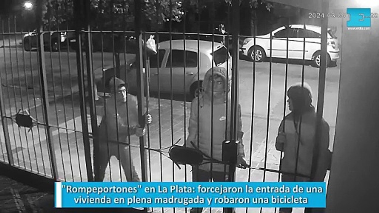 "Rompeportones" en La Plata: forcejaron la entrada de una vivienda en plena madrugada y robaron una bicicleta