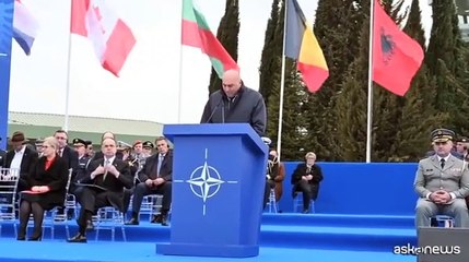 Скачать видео: Difesa, il ministro Crosetto inaugura la base Nato in Albania