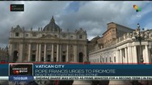 Vatican City: Pope Francis calls for the promotion of peace negotiations in Palestine