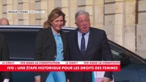 IVG dans la Constitution : Le président du Sénat Gérard Larcher accueilli par Yaël Braun-Pivet, présidente de l’Assemblée nationale