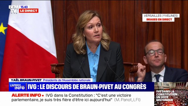 Yaël Braun-Pivet: Pour la première fois de notre histoire, le Congrès du Parlement est présidé par une femme