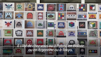 Invader, star du Street Art, s'expose à Paris