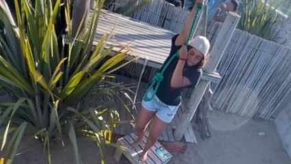 Poor lad gets all the attention swung over to him following ill-timed fall