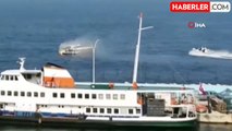 Bursa'da seyir halindeki tekne bir anda alev aldı
