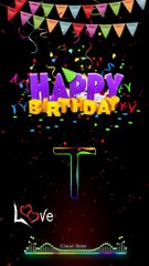T letter black screen status ✨T name birthday whatsapp status