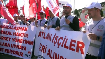 Tek Gıda İş sendikası IFFCO Gıda Fabrikası önünde eylem yaptı