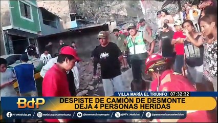 Vecinos relatan los momentos que terror que vivieron tras el despiste de un camión en VMT