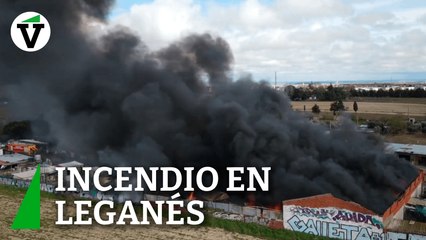 Un incendio en Leganés obliga a confinar dos barrios