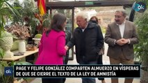 Page y Felipe González comparten almuerzo en vísperas de que se cierre el texto de la Ley de Amnistía