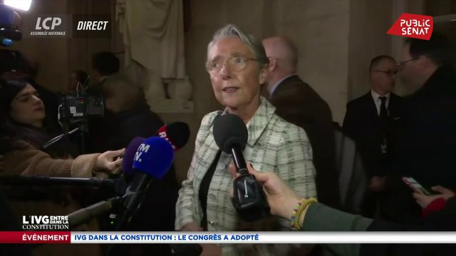 Elisabeth Borne. « Ca assure que nos filles et petites filles puissent bénéficier de ce droit »