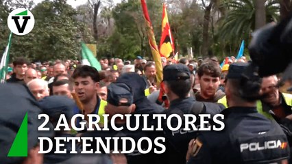 Download Video: Dos agricultores detenidos en las protestas de Sevilla