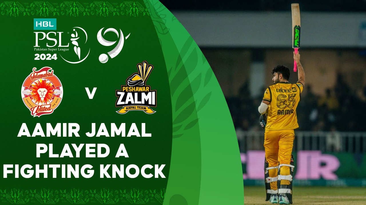 Aamir Jamal Played a Fighting Knock | Islamabad vs Peshawar | Match 20 | HBL PSL 9 | M1Z2U