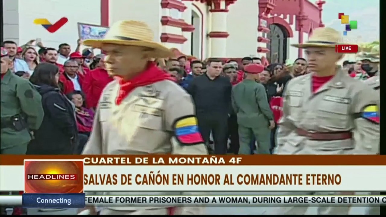 Venezuelan people rally to commemorate the legacy of Commander Hugo Chavez