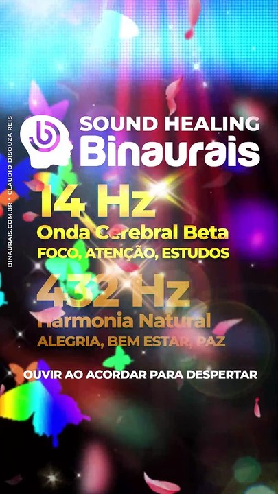 Ondas Binaurais para Estudar: 14 Hz Onda Cerebral Beta + 432 Hz Frequencia da Harmonia Natural