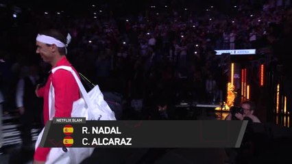 Download Video: Alcaraz beats Nadal to win the Netflix Slam