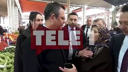 Emekli pazarda Özgür Özel'e feryat ederek ağladı: Bize yazık günah değil mi?