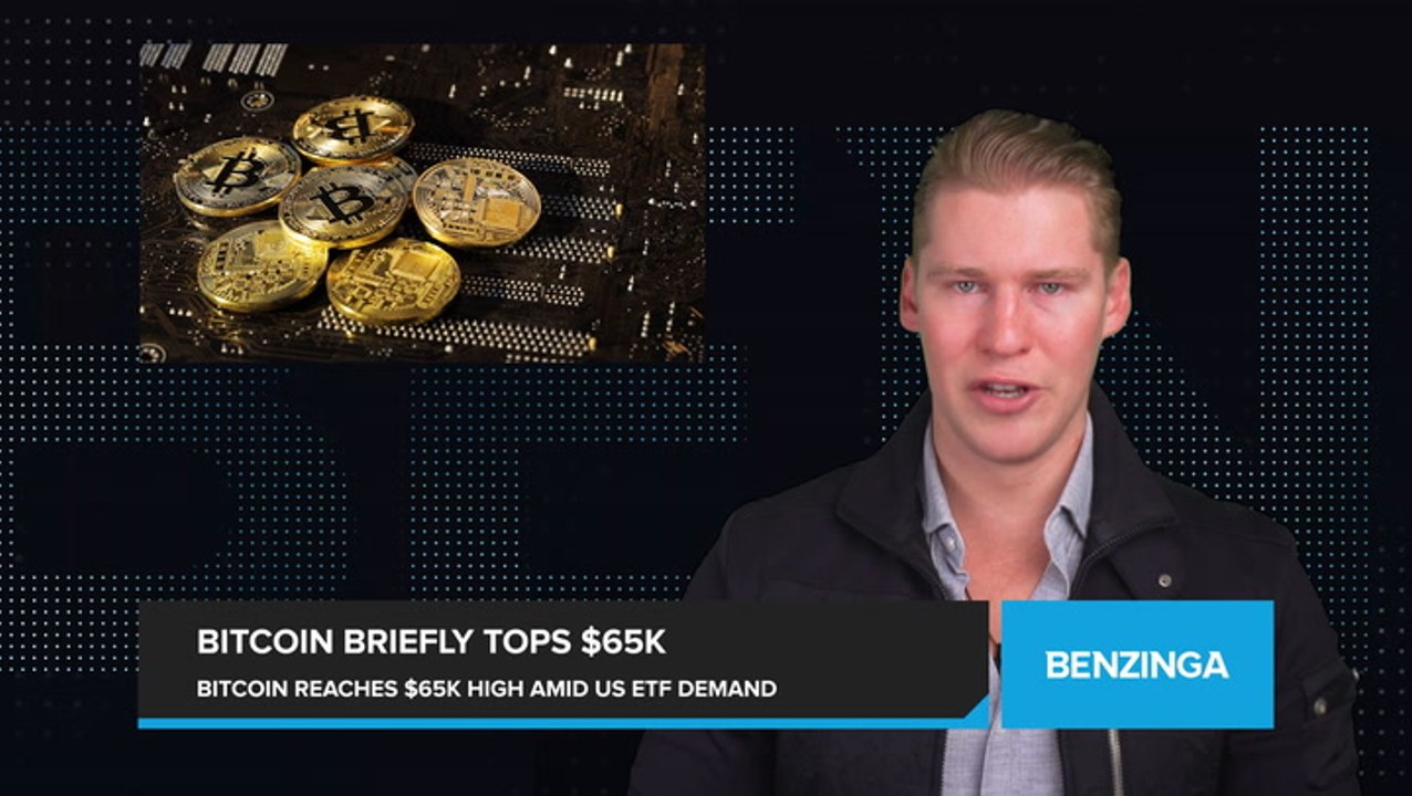 Bitcoin Hits New High of $65,000 as Demand Soars from US Bitcoin ETFs