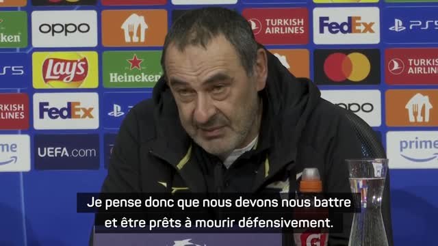 Lazio - Sarri : Nous devons nous battre et être prêts à mourir défensivement