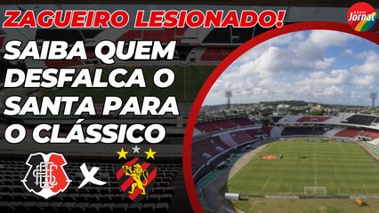 SANTA CRUZ: Zagueiro com lesão detectada pode ser cortado de jogo contra o SPORT; saiba mais