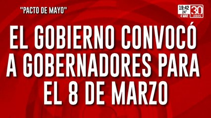 El Gobierno convocó a gobernadores para el 8 de marzo