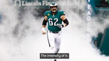 Kelce emotionally recalls falling in love with football