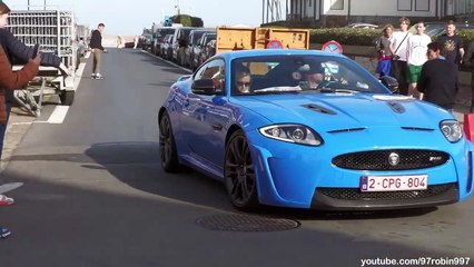 Supercars accelerating - Start Zoute GT Tour 2023