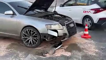 Polisin 'dur' ihtarına uymayan sürücü kaza yapınca yakalandı