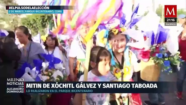 Xóchitl Gálvez y Santiago Taboada comparten simpatizantes en Azcapotzalco, CdMx