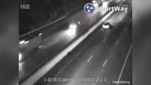 Footage shows explosion moments after plane crashes on Nashville highway