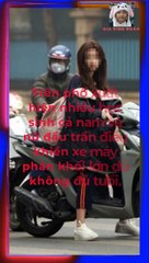 Đưa xe máy cho con đi học, phụ huynh được mời đến chốt CSGT làm việc 1