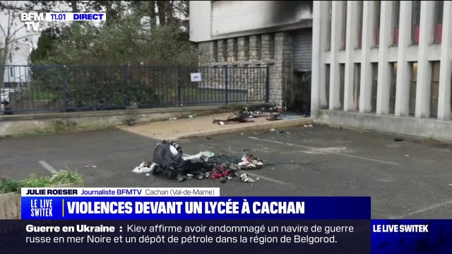 Des tensions après un blocus d'étudiants devant un lycée de Cachan dans le Val-de-Marne