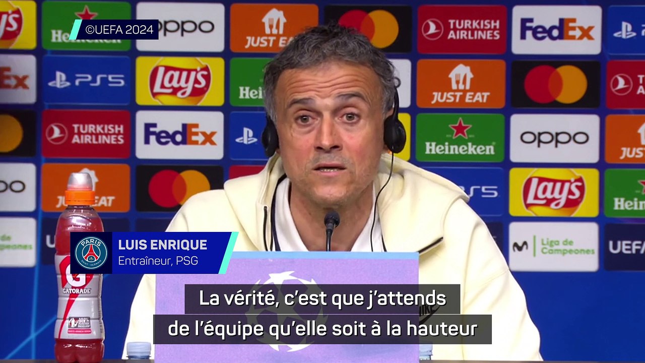 Luis Enrique : "J'attends de l'équipe qu'elle soit à la hauteur"