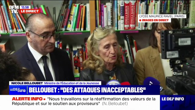 Proviseur menacé de mort à Paris: Nous sommes extrêmement vigilants par rapport aux réseaux sociaux déclare la ministre de l'Éducation nationale, Nicole Belloubet