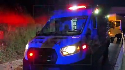 El chofer de un camión vivió para contarla